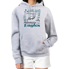 G-III 4Her by Carl Banks Women's Collage Graphic Fleece Pullover Hoodie - Philadelphia Eagles Hoodies