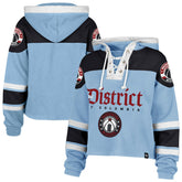 47 brand Washington Wizards '47 Women's 2024/25 City Edition Superior Cropped Lace-Up Pullover Hoodie