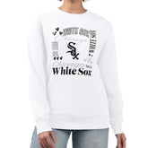 White Chicago White Sox G-III 4Her by Carl Banks Women's Collage Team Graphic Fleece Pullover Hoodie