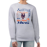 Heather Gray New York Mets G-III 4Her by Carl Banks Women's Collage Team Graphic Fleece Pullover Hoodie