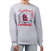 Heather Gray St. Louis Cardinals G-III 4Her by Carl Banks Women's Collage Team Graphic Fleece Pullover Hoodie