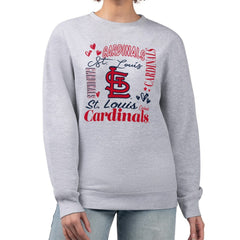 Heather Gray St. Louis Cardinals G-III 4Her by Carl Banks Women's Collage Team Graphic Fleece Pullover Hoodie