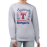 Heather Gray Texas Rangers G-III 4Her by Carl Banks Women's Collage Team Graphic Fleece Pullover Hoodie