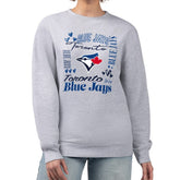 Heather Gray Toronto Blue Jays G-III 4Her by Carl Banks Women's Collage Team Graphic Fleece Pullover Hoodie