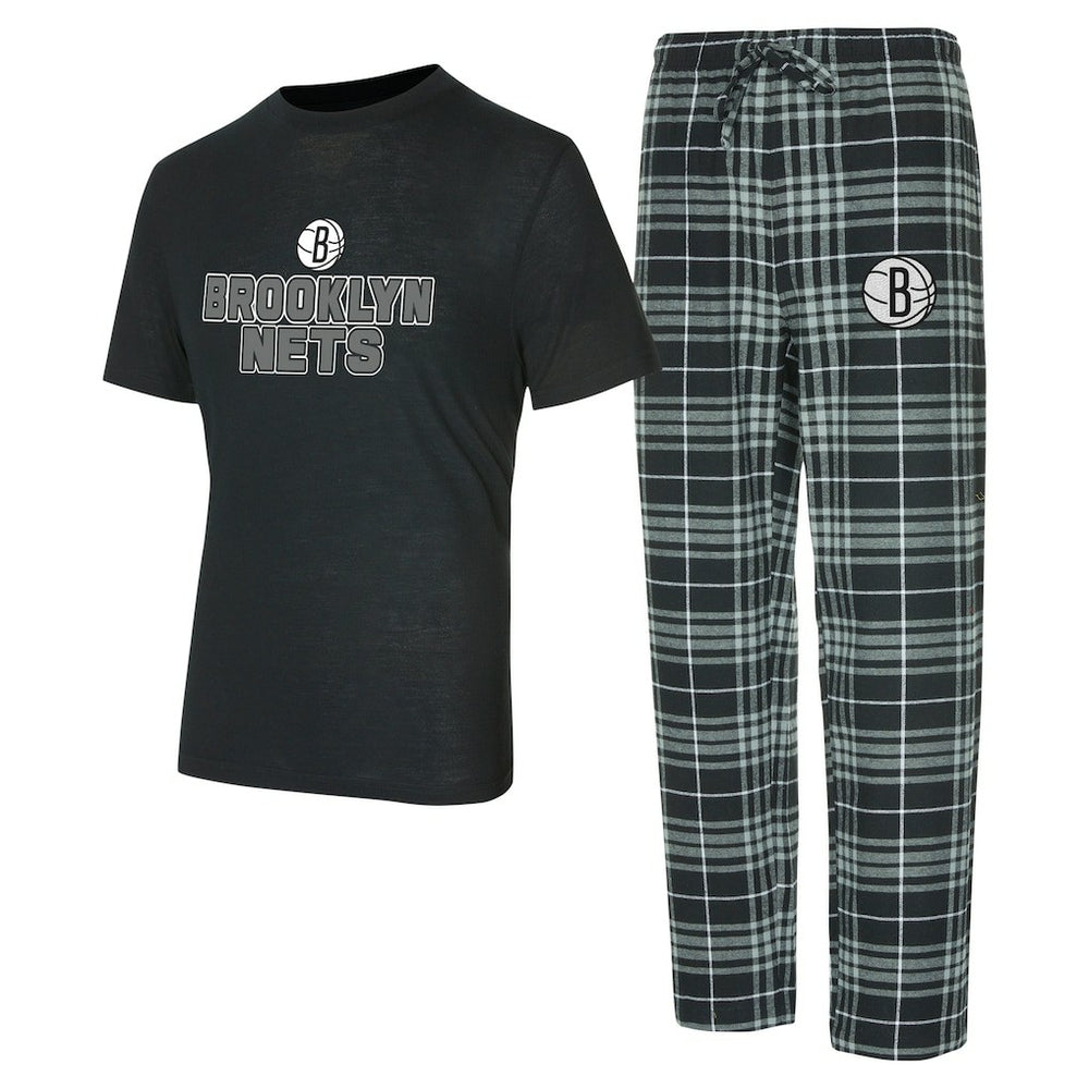 Brooklyn Nets Concepts Sport Vector Top & Flannel Pants Sleep Set