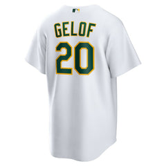 White Zack Gelof Athletics Nike Home Replica Jersey
