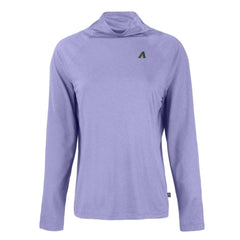 Purple Arizona Diamondbacks Cutter & Buck Women's Cooperstown Collection Coastline Epic Comfort Eco Recycled Funnel Neck Raglan Pullover Top