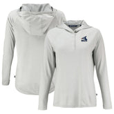 Gray Chicago White Sox Cutter & Buck Women's Cooperstown Collection Coastline Epic Comfort Eco Recycled Hoodie Raglan Long Sleeve T-Shirt