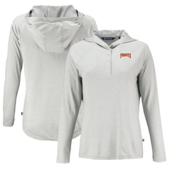 Gray Pittsburgh Pirates Cutter & Buck Women's Cooperstown Collection Coastline Epic Comfort Eco Recycled Hoodie Raglan Long Sleeve T-Shirt