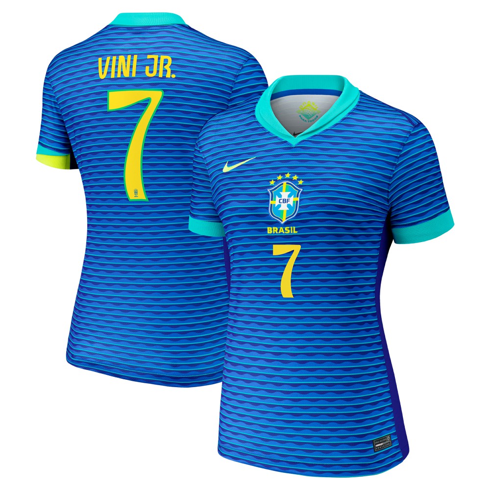 Vini Jr. Brazil National Team Women's 2024 Away Replica Jersey