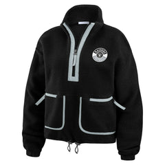 WEAR by Erin Andrews Women's Polar Fleece Half-Zip Jacket - Las Vegas Raiders Jackets