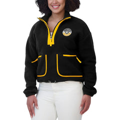 WEAR by Erin Andrews Women's Polar Fleece Half-Zip Jacket - Pittsburgh Steelers Jackets