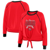 WEAR by Erin Andrews Women's Tie-Front Long Sleeve Top - San Francisco 49ers Tops