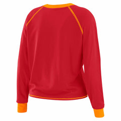 WEAR by Erin Andrews Women's Tie-Front Long Sleeve Top - Tampa Bay Buccaneers Tops