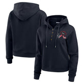 WEAR by Erin Andrews Women's Waffle Hoodie Pullover Top - Houston Texans Hoodies