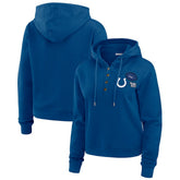 WEAR by Erin Andrews Women's Waffle Hoodie Pullover Top - Indianapolis Colts Hoodies