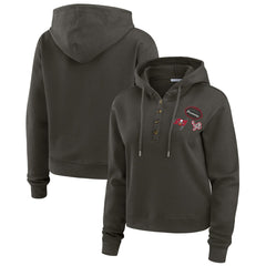 WEAR by Erin Andrews Women's Waffle Hoodie Pullover Top - Tampa Bay Buccaneers Hoodies