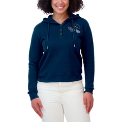 WEAR by Erin Andrews Women's Waffle Hoodie Pullover Top - Tennessee Titans Hoodies