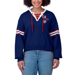 WEAR by Erin Andrews Women's Lace-Up Pullover Sweatshirt - New York Giants Pullover