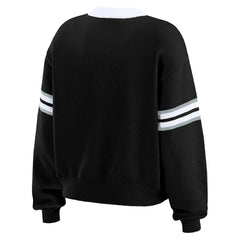 WEAR by Erin Andrews Women's Lace-Up Pullover Sweatshirt - Las Vegas Raiders Pullover