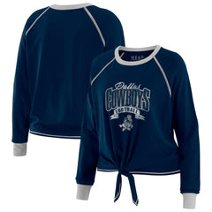 WEAR by Erin Andrews Women's Tie-Front Long Sleeve Top - Dallas Cowboys Tops
