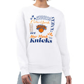 New York Knicks G-III 4Her by Carl Banks Women's Collage Team Graphic Fleece Pullover Sweatshirt