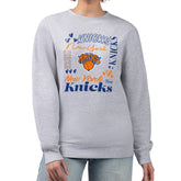New York Knicks G-III 4Her by Carl Banks Women's Collage Team Graphic Fleece Pullover Sweatshirt