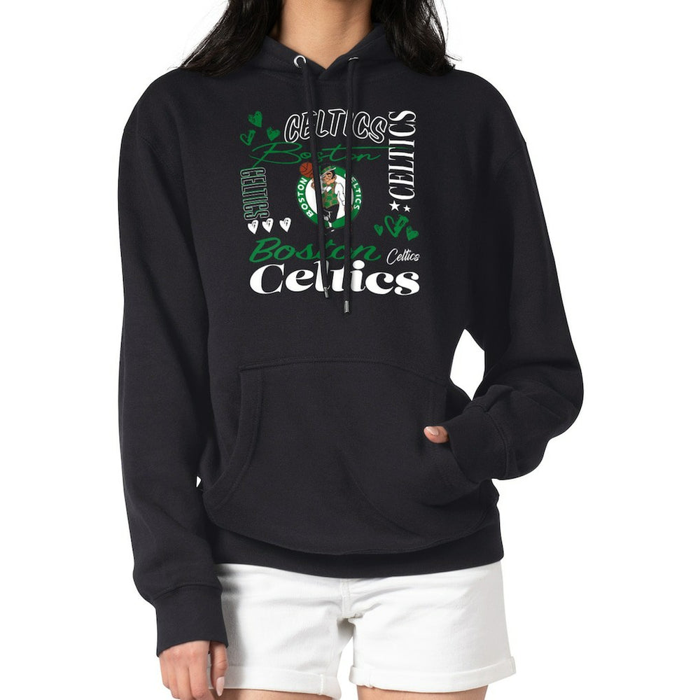 Boston Celtics G-III 4Her by Carl Banks Women's Team Collage Graphic Fleece Pullover Hoodie