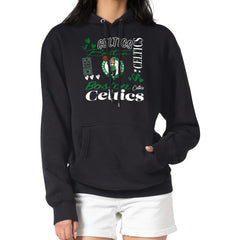 Boston Celtics G-III 4Her by Carl Banks Women's Team Collage Graphic Fleece Pullover Hoodie