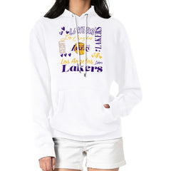 Los Angeles Lakers G-III 4Her by Carl Banks Women's Team Collage Graphic Fleece Pullover Hoodie