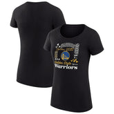 Golden State Warriors G-III 4Her by Carl Banks Women's Super-Slim Fit Lightweight Team Name Collage Graphic T-Shirt sale