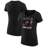 Miami Heat G-III 4Her by Carl Banks Women's Super-Slim Fit Lightweight Team Name Collage Graphic T-Shirt