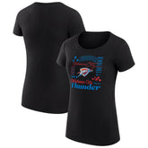 Oklahoma City Thunder G-III 4Her by Carl Banks Women's Super-Slim Fit Lightweight Team Name Collage Graphic T-Shirt