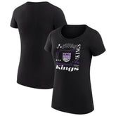 Sacramento Kings G-III 4Her by Carl Banks Women's Super-Slim Fit Lightweight Team Name Collage Graphic T-Shirt