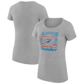 Oklahoma City Thunder G-III 4Her by Carl Banks Women's Super-Slim Fit Lightweight Team Name Collage Graphic T-Shirt