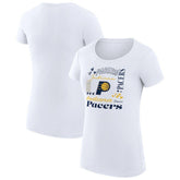 Indiana Pacers G-III 4Her by Carl Banks Women's Super-Slim Fit Lightweight Team Name Collage Graphic T-Shirt