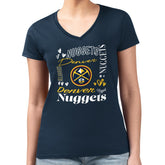 Denver Nuggets G-III 4Her by Carl Banks Women's Super-Slim Fit Lightweight Team Name Collage Graphic V-Neck T-Shirt sale