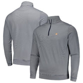 Navy Houston Astros Peter Millar Perth Sugar Stripe Performance Quarter-Zip Top