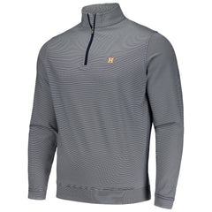 Navy Houston Astros Peter Millar Perth Sugar Stripe Performance Quarter-Zip Top