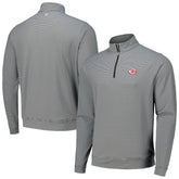 Black Cincinnati Reds Peter Millar Perth Sugar Stripe Performance Quarter-Zip Top