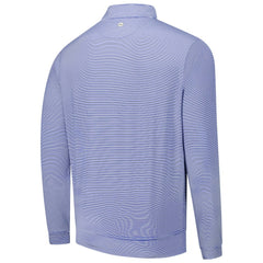 Royal Philadelphia Phillies Peter Millar Perth Sugar Stripe Performance Quarter-Zip Top