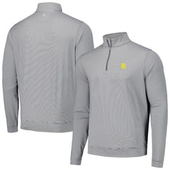 Black San Diego Padres Peter Millar Perth Sugar Stripe Performance Quarter-Zip Top