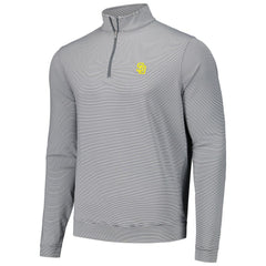 Black San Diego Padres Peter Millar Perth Sugar Stripe Performance Quarter-Zip Top