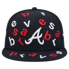 Navy Atlanta Braves New Era Team Confetti 59FIFTY Fitted Hat