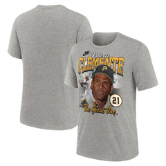 Heather Gray Roberto Clemente Pittsburgh Pirates Nike Cooperstown Collection Player Local T-Shirt