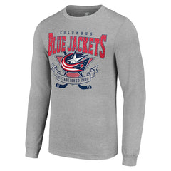 NHL Columbus Blue Jackets Starter '80s Inspired Team Logo Long Sleeve T-Shirt