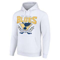 NHL St. Louis Blues Starter Team Logo Graphic Fleece Tri-Blend Pullover Hoodie