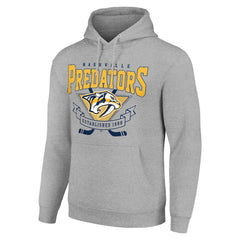 NHL Nashville Predators Starter Team Logo Graphic Fleece Tri-Blend Pullover Hoodie