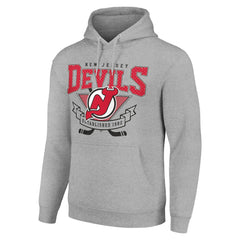 NHL New Jersey Devils Starter Team Logo Graphic Fleece Tri-Blend Pullover Hoodie