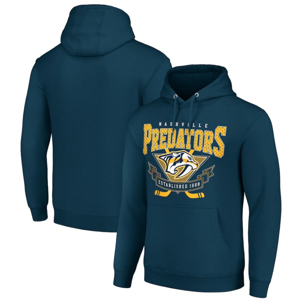 NHL Nashville Predators Starter Team Logo Graphic Fleece Tri-Blend Pullover Hoodie